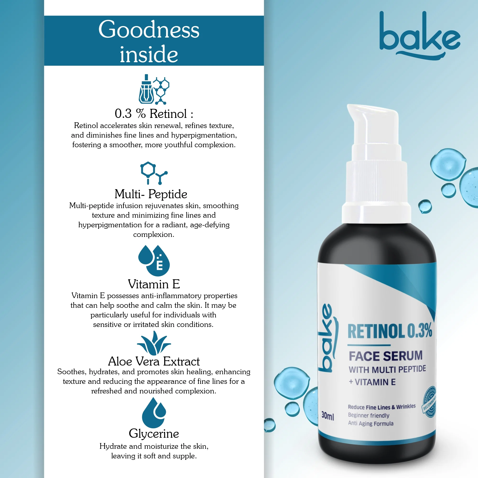 0.3% Retinol Serum with Multi Peptides - Image 4