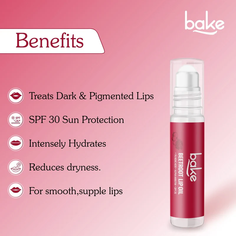 1% Kojic Acid + Alpha Arbutin Beetroot Tinted Lip Oil - Image 4