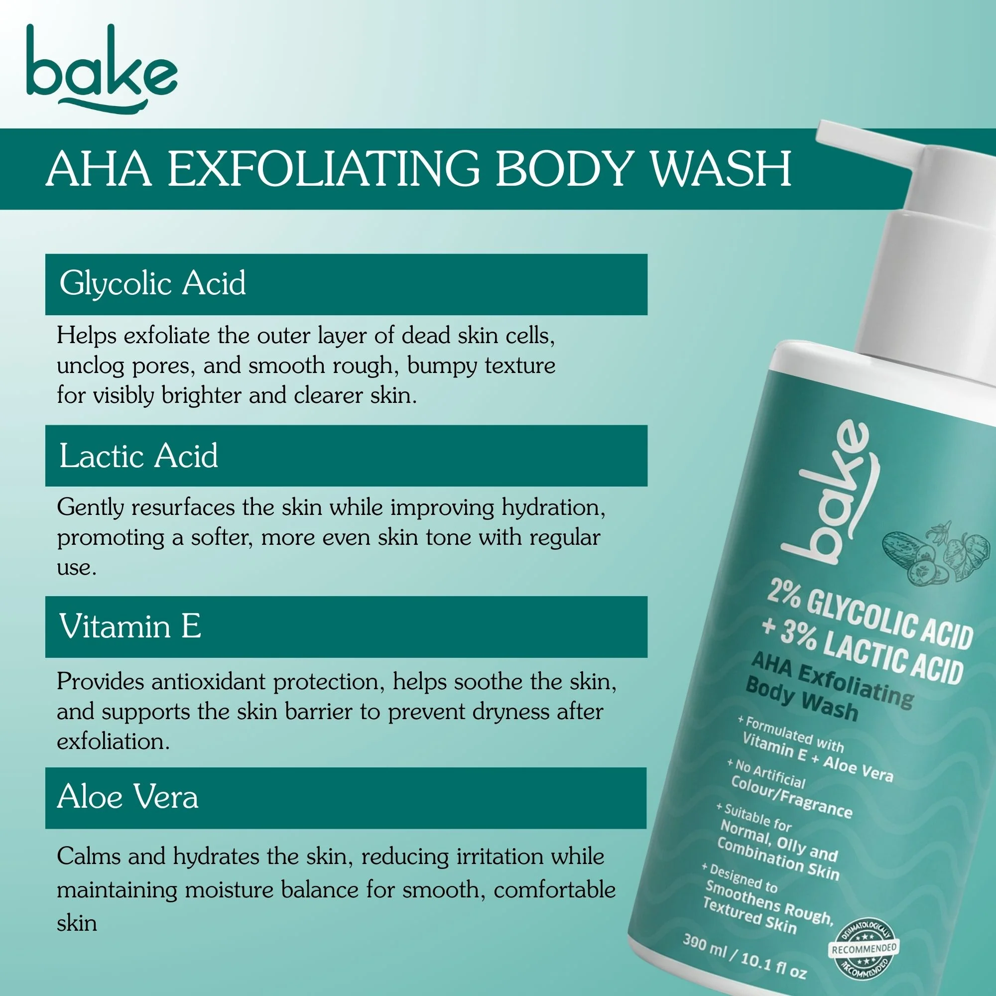 2%Glycolic & Lactic Acid Body Wash (300ml) - Image 4