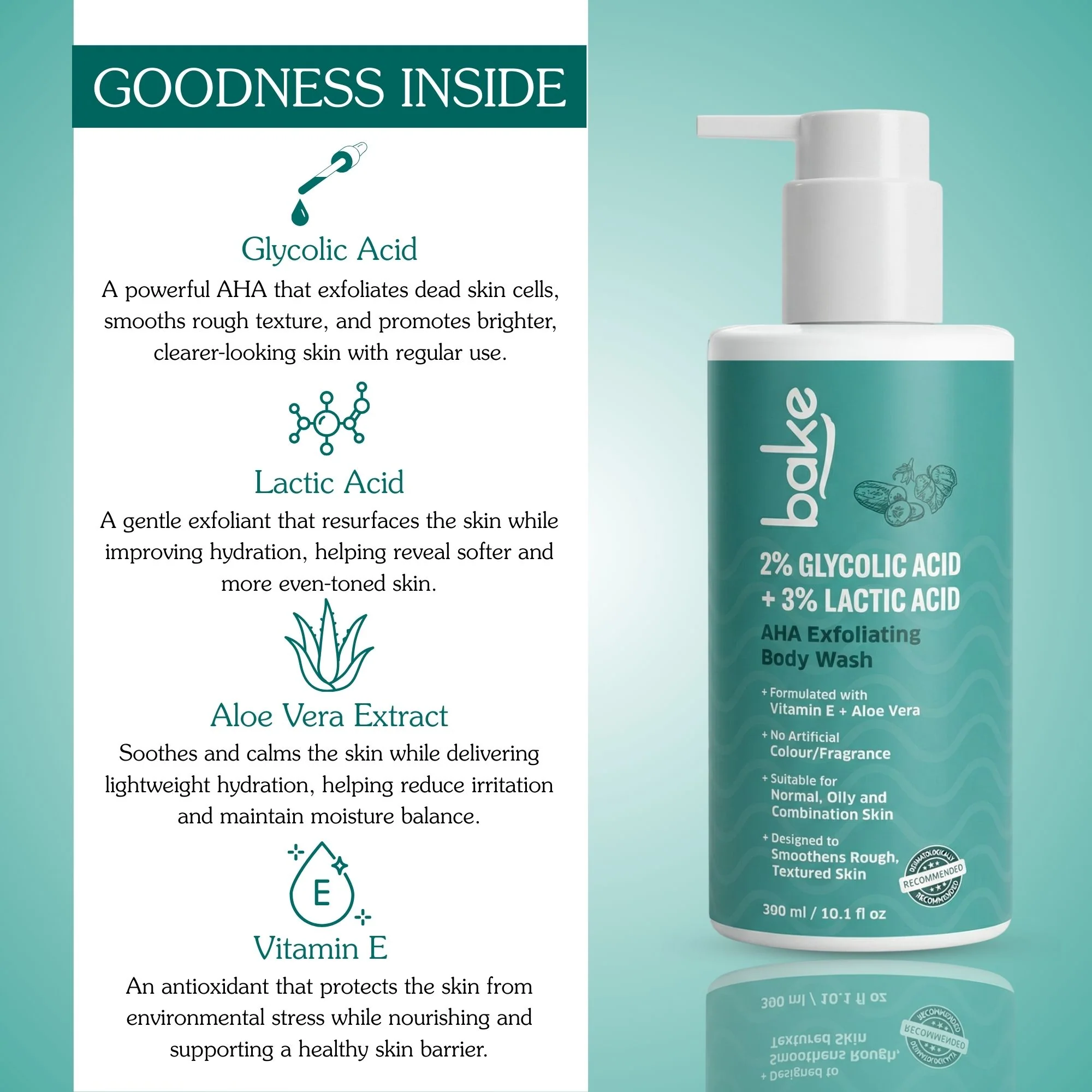 2%Glycolic & Lactic Acid Body Wash (300ml) - Image 5