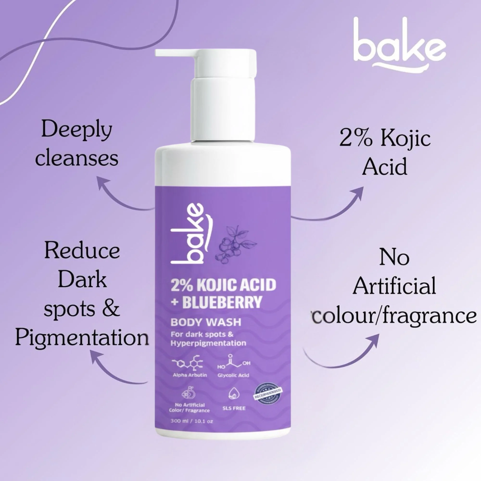 2% Kojic Acid + Blueberry Body Wash - Image 7