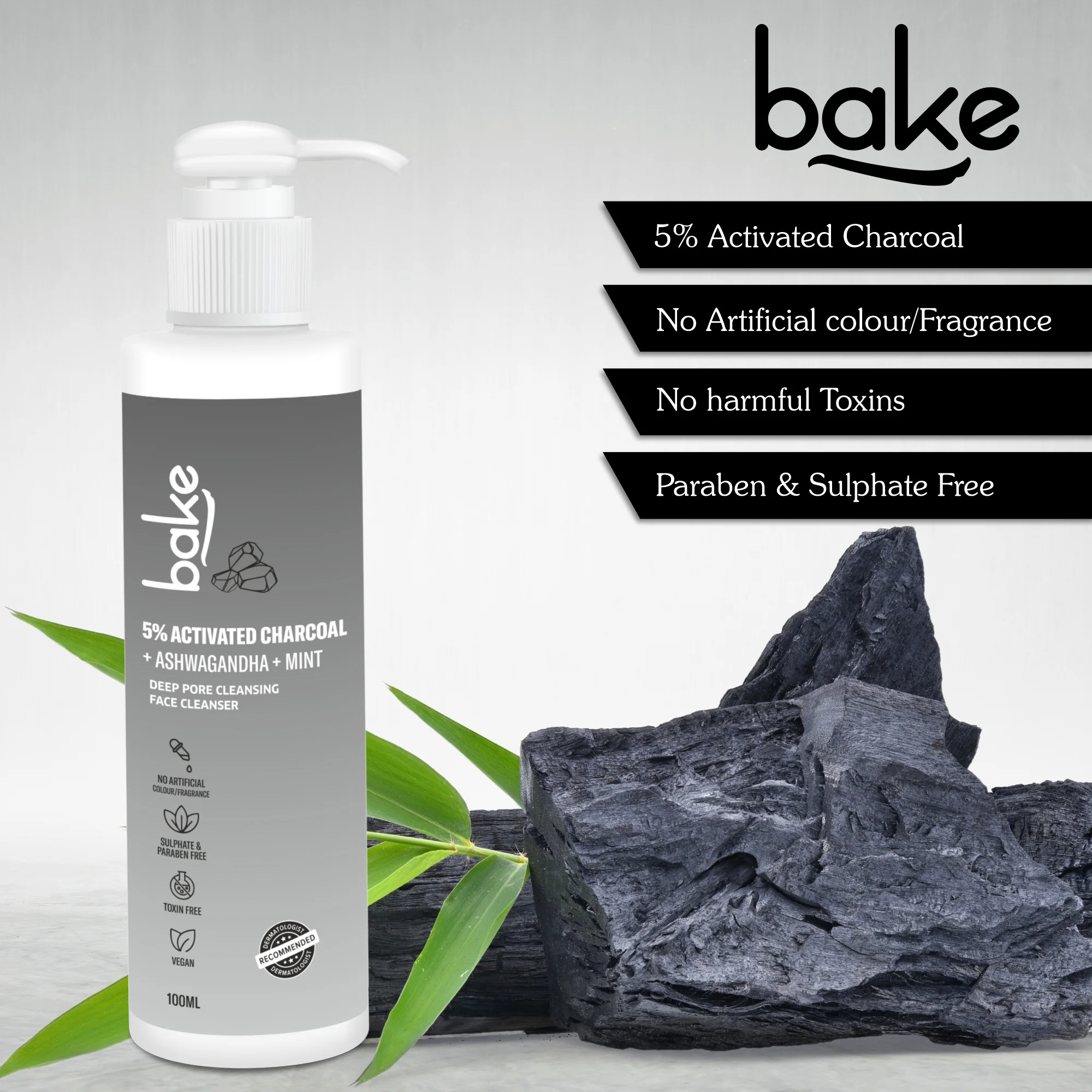 5% Activated Charcoal Face Cleanser - Image 3