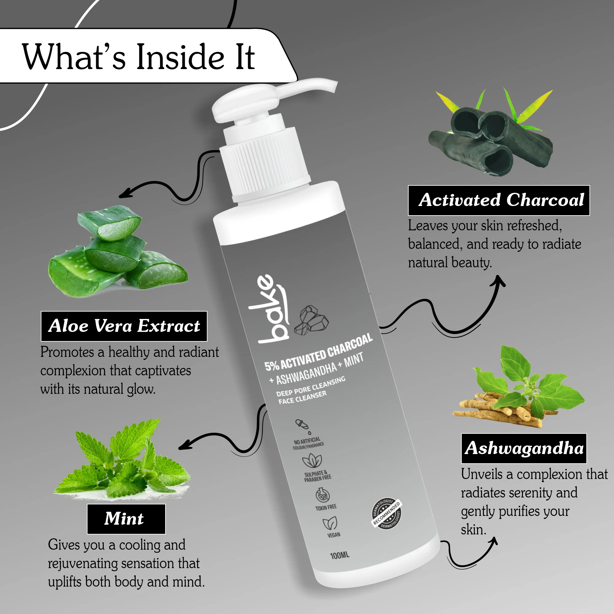 5% Activated Charcoal Face Cleanser - Image 4