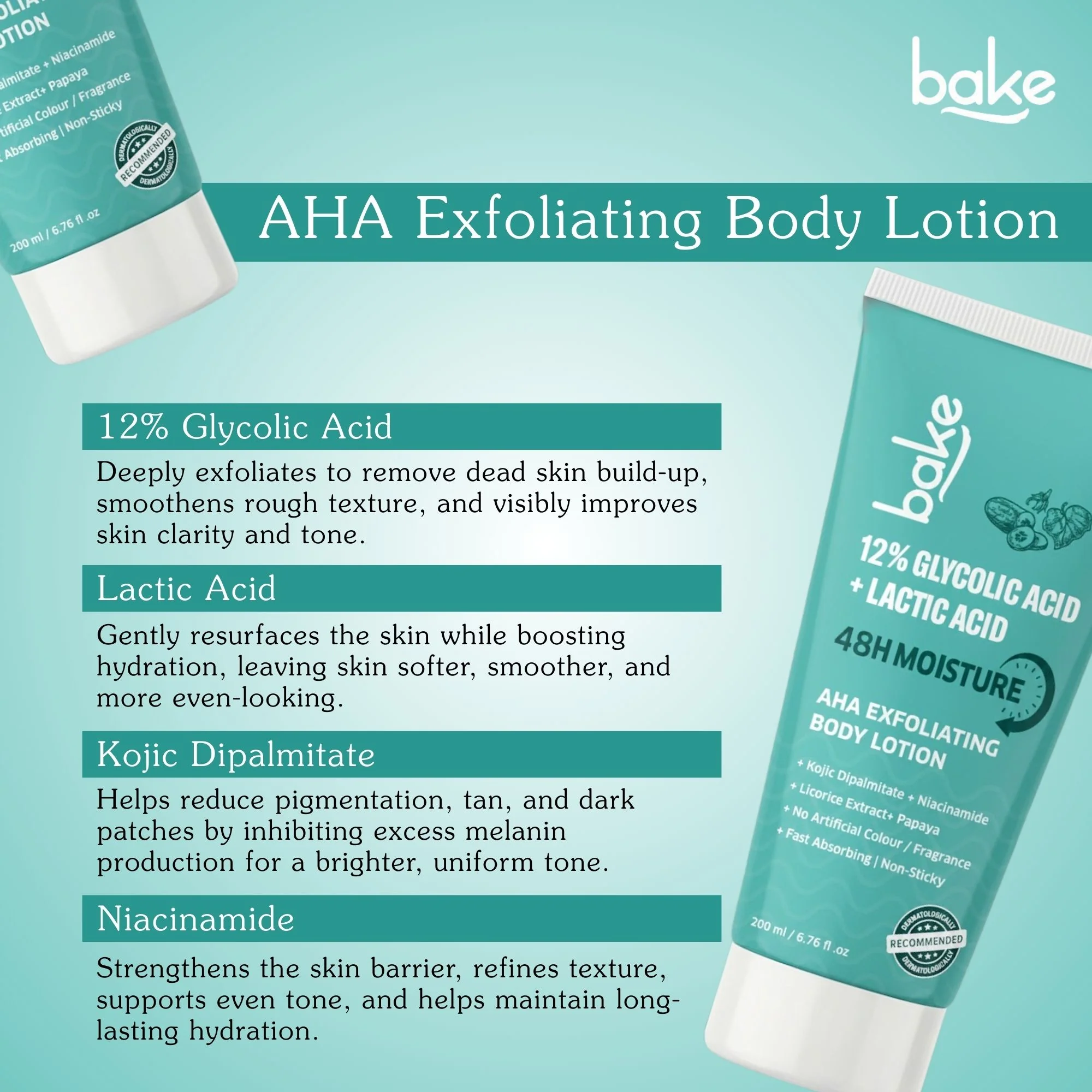 12% Glycolic & Lactic Acid Exfoliating Body Lotion – 48H Moisture - Image 3