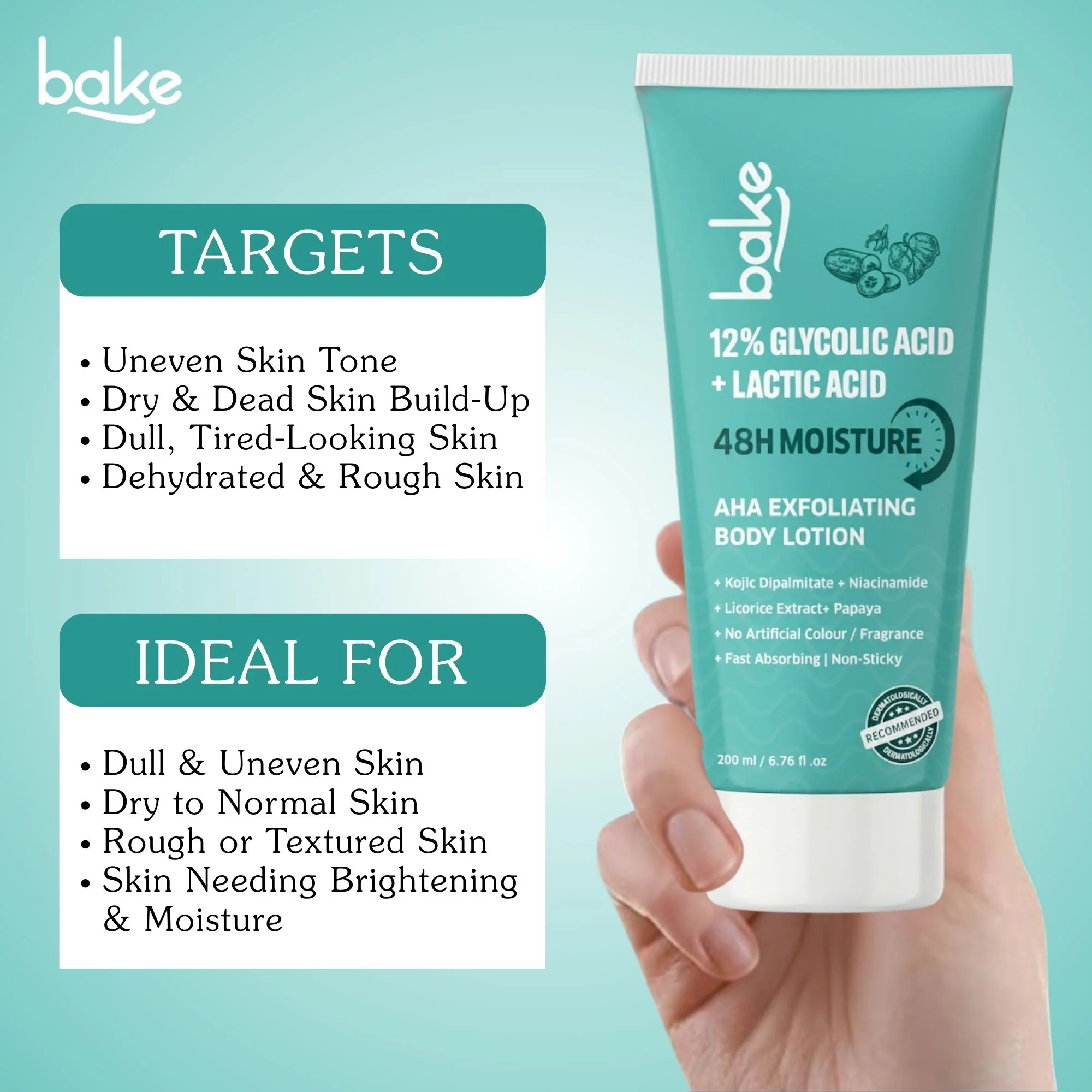 12% Glycolic & Lactic Acid Exfoliating Body Lotion – 48H Moisture - Image 4