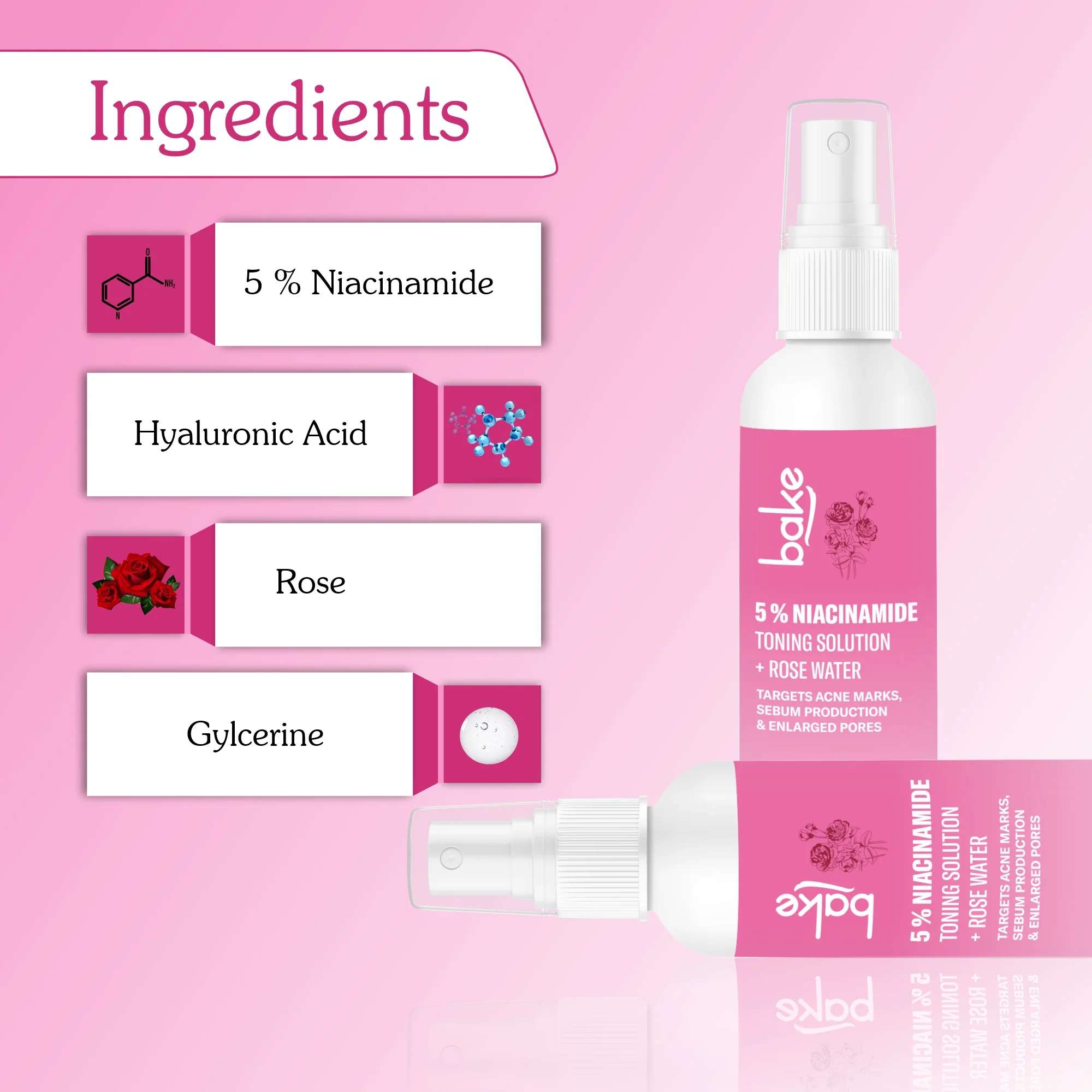 5% Niacinamide + Rose Water Toning Solution - Image 4