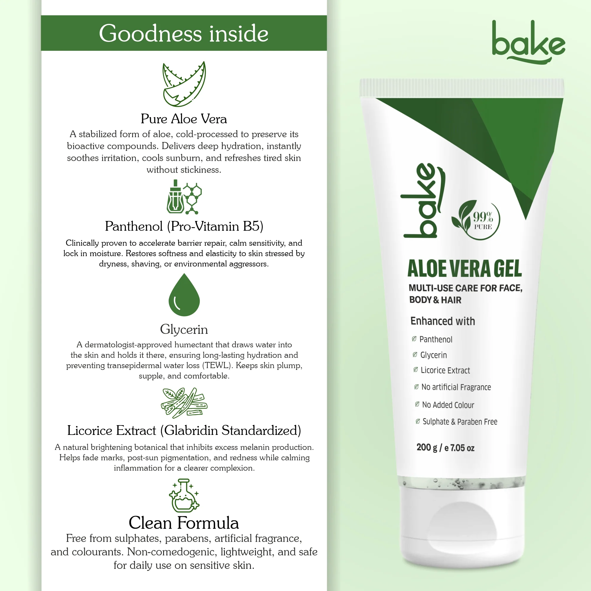 99% Pure Multi-Use Aloe Vera Gel for Face, Body & Hair - Image 4