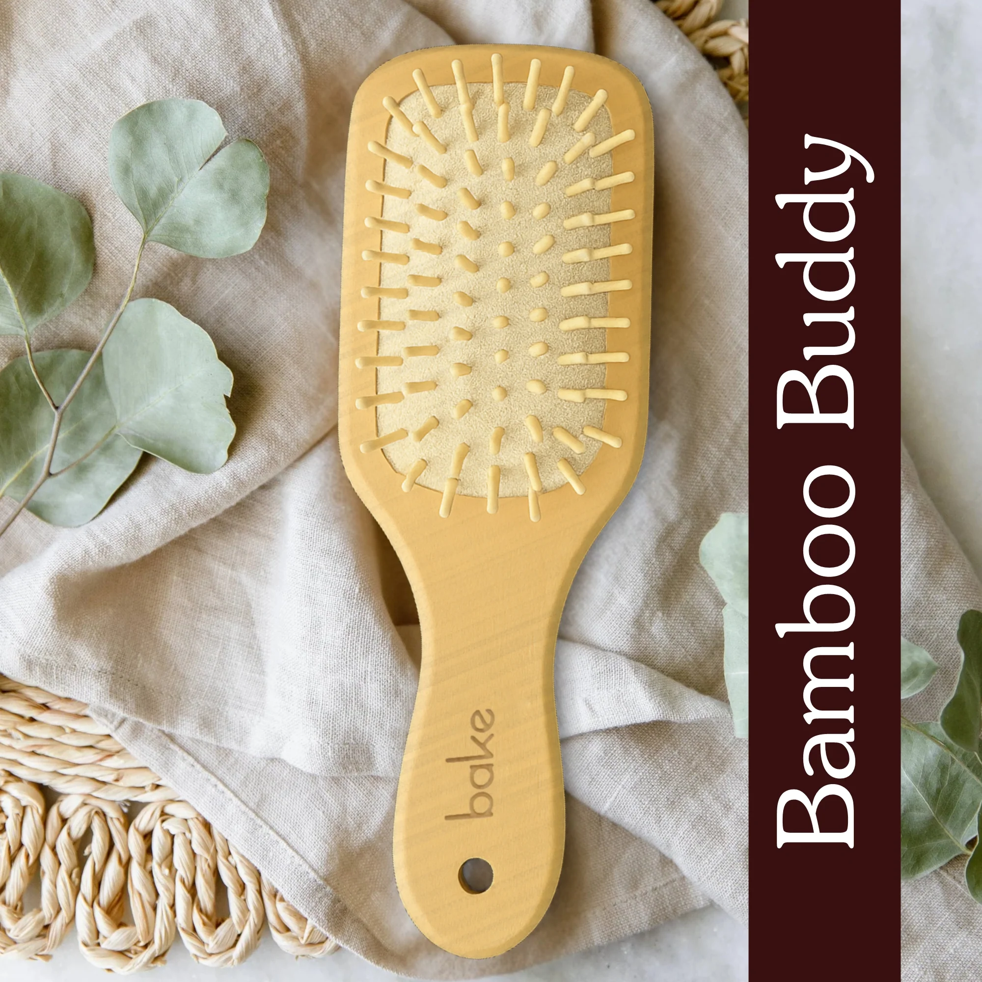 Bamboo Buddy Wooden Hair Brush For Promotes Hair Growth-1Pc - Image 9