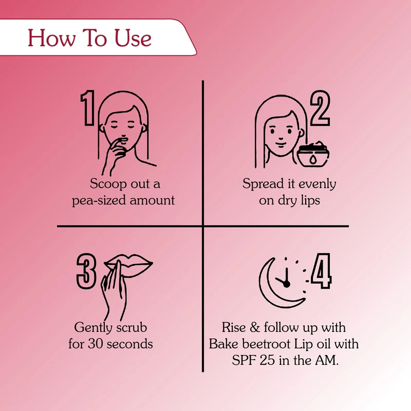 2% Kojic Acid Beetroot Lip Scrub - Image 5