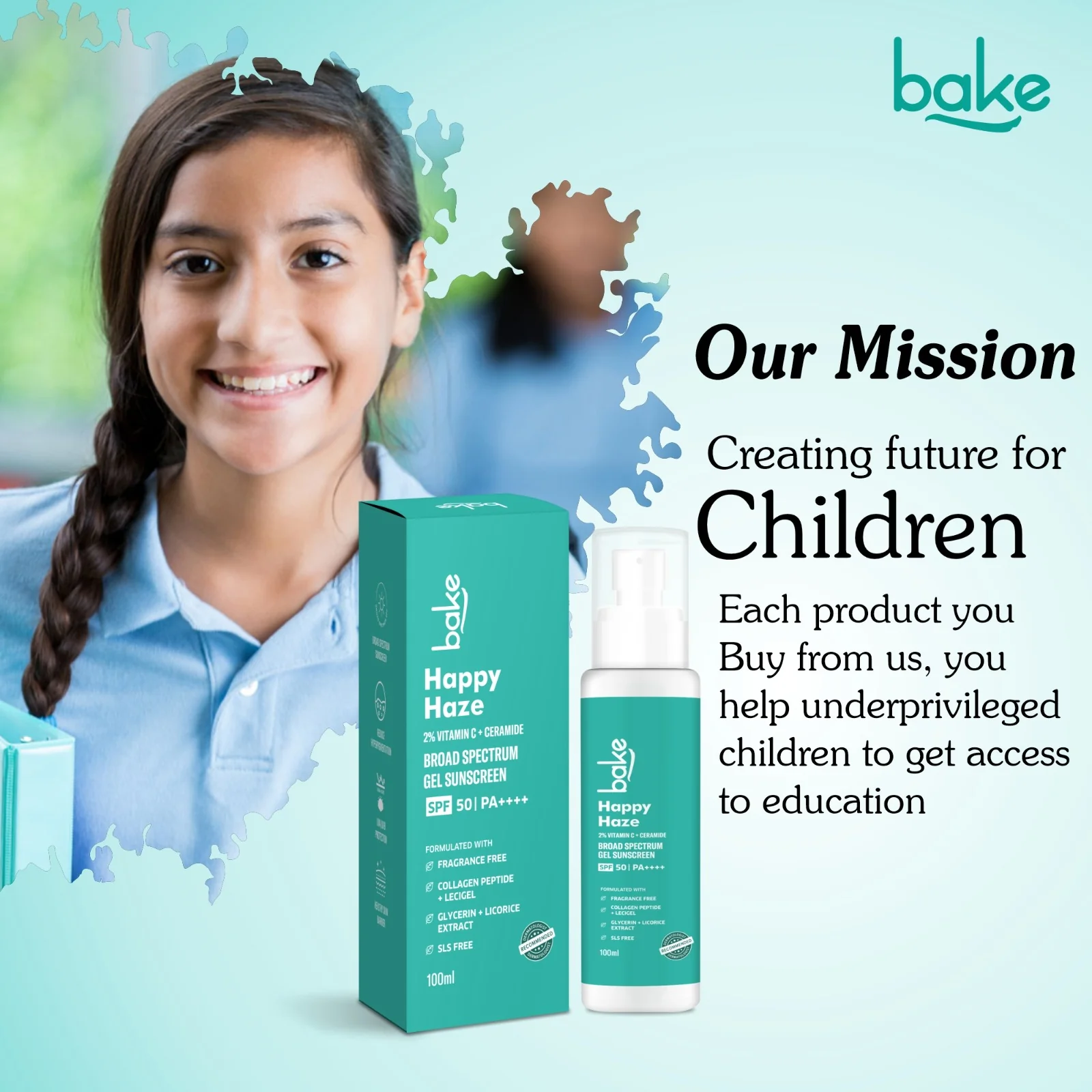 Happy Haze 100% Mineral Water Resistant Sunscreen SPF 50 PA++++ with 2% Vitamin C, Ceramide - Image 7